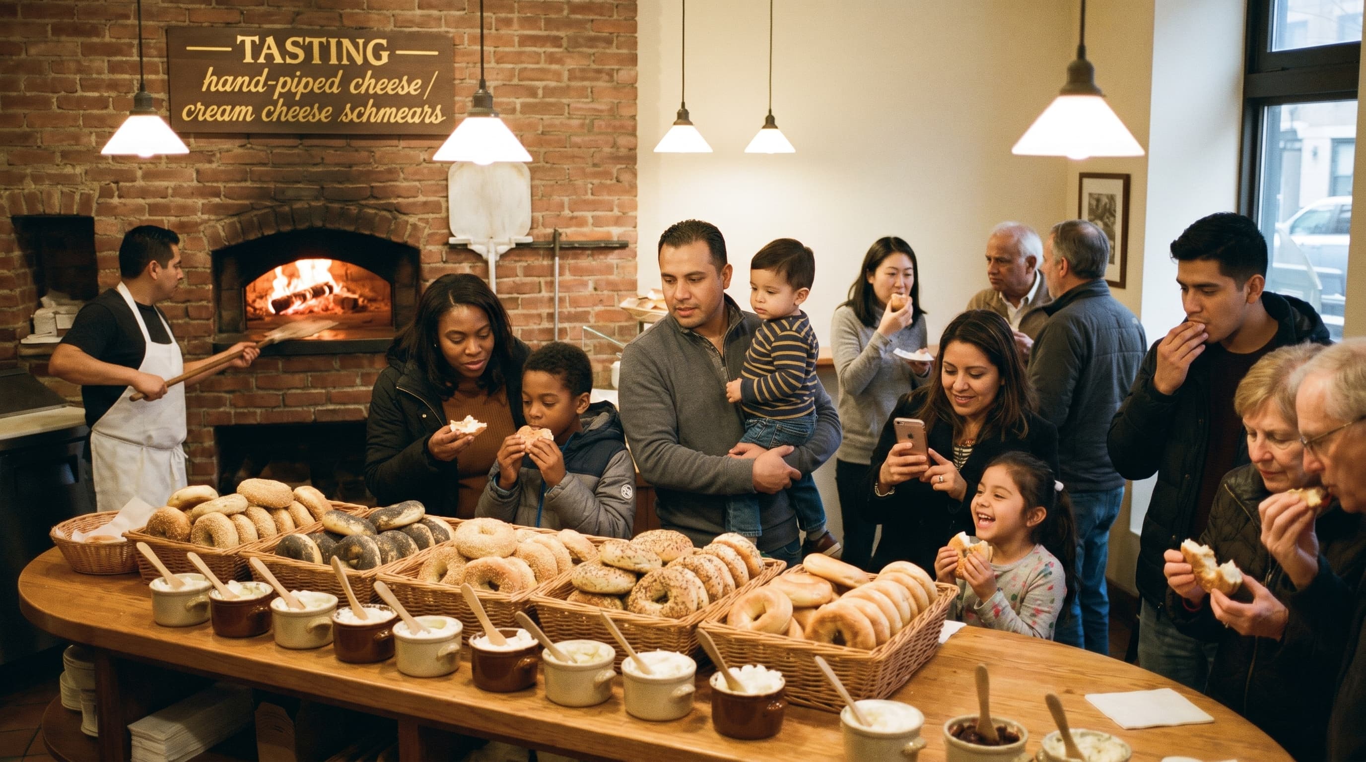 Tasting stations inside the museum